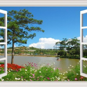 Rèm cuốn tranh phong cảnh - CT14